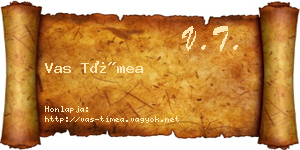 Vas Tímea névjegykártya