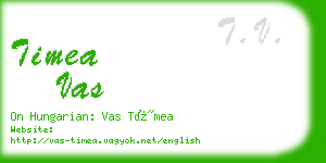 timea vas business card